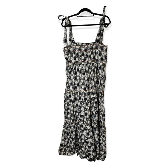 Warm big love rainbow floral square neck boho maxi dress - Picture 2 of 10